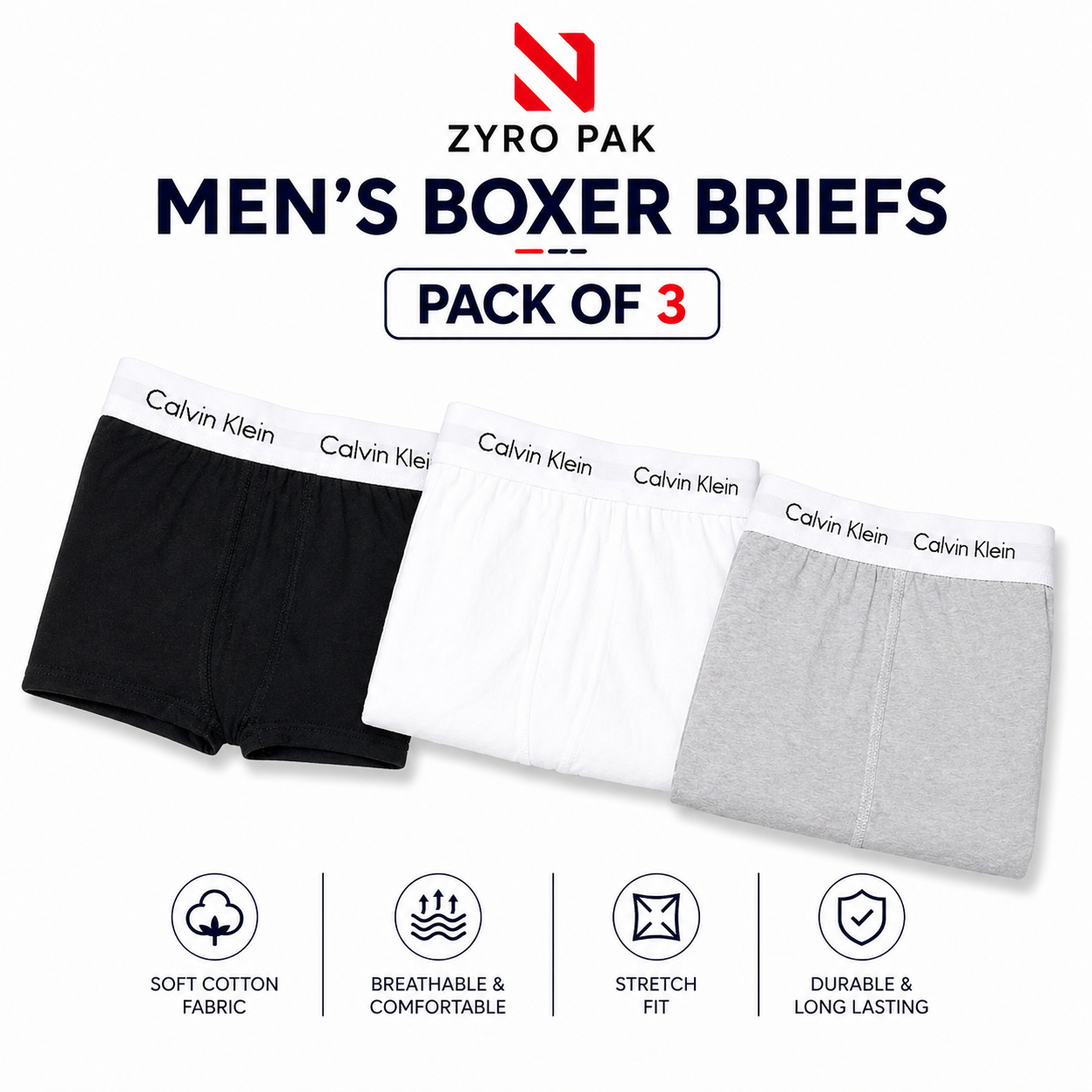C-K Boxer (Pack Of 3)