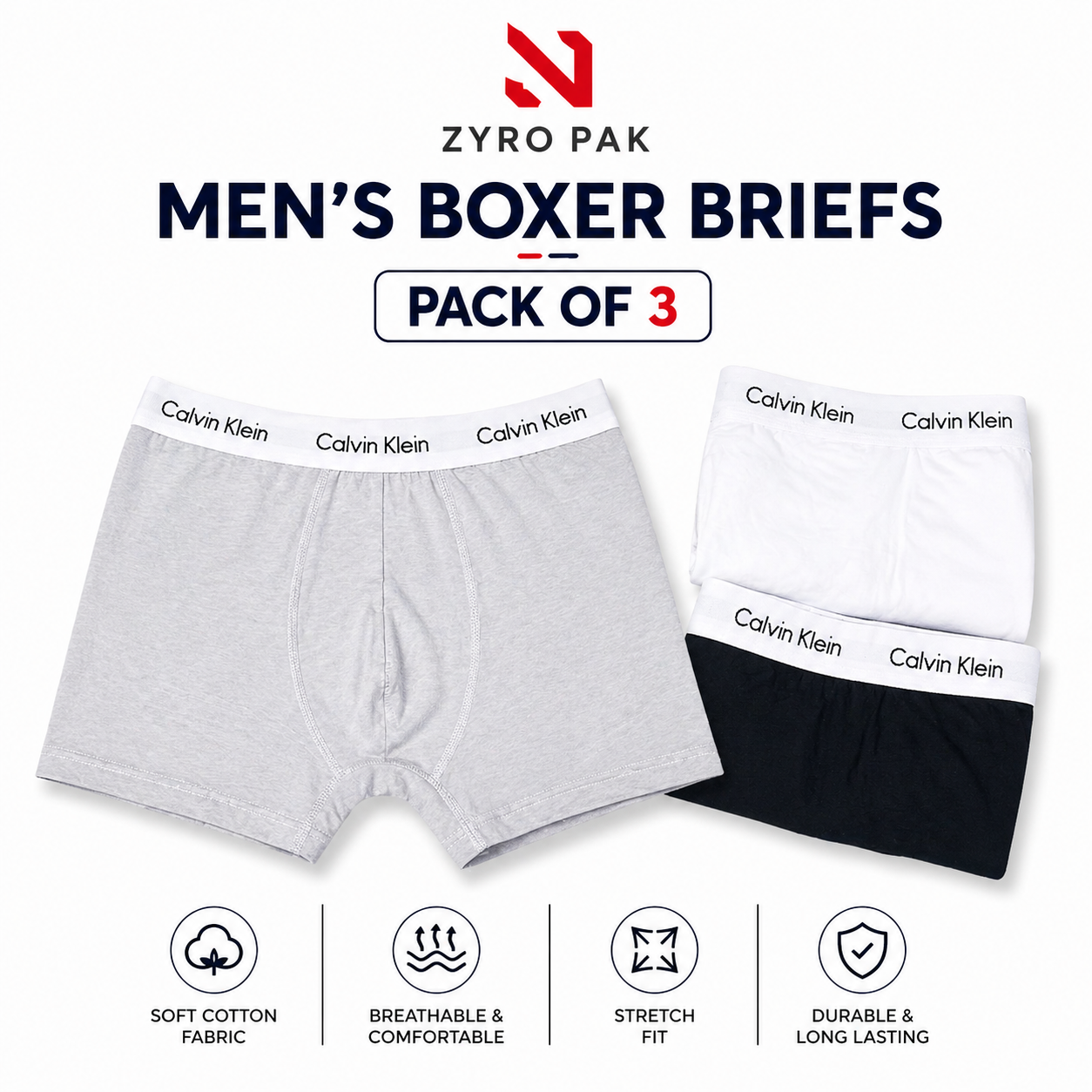 C-K Boxer (Pack Of 3)