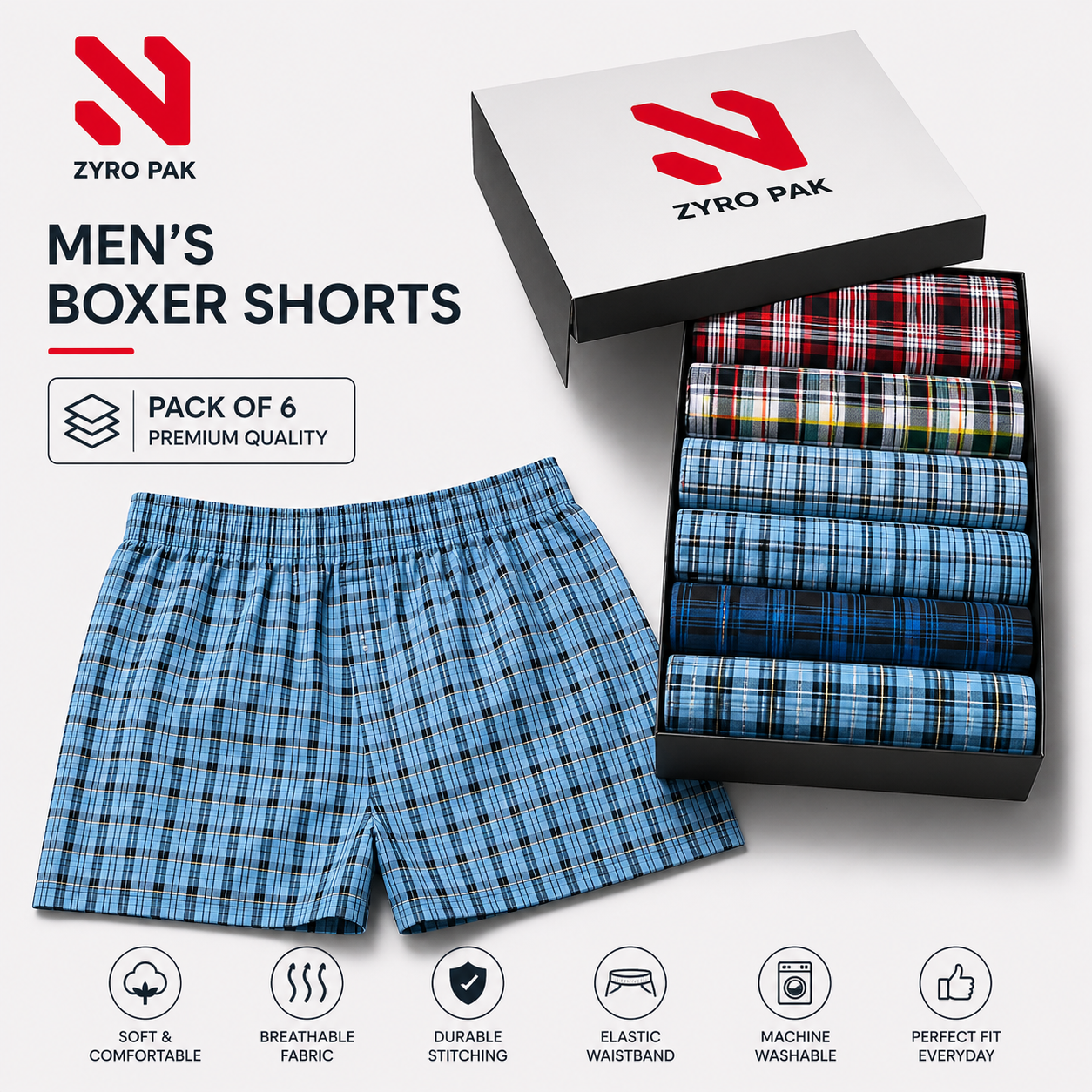 Premium Boxers mens Pack of Two